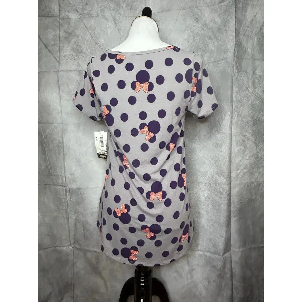 NWT Disney Top LulaRoe Classic T Women XS Minnie Mouse Comfort Whimsical